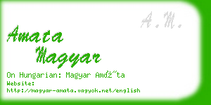 amata magyar business card